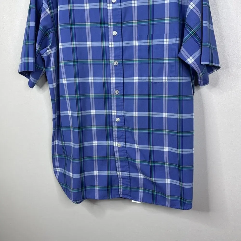 VTG Country Traditions by Pendleton Men's Large Plaid S/S Button Up Shirt USA